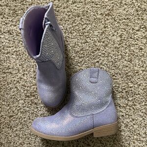 Sparkly Purple Ankle Boots